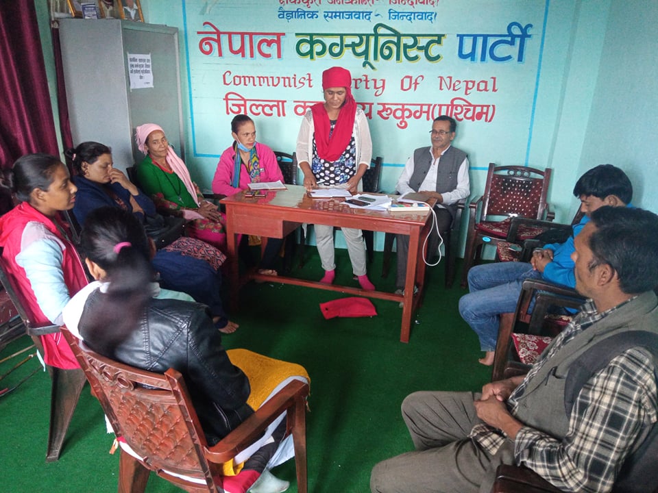 अखिल नेपाल महिला संघ क्रान्तिकारी रुकुम पश्चिमको बैठक सम्पन्न