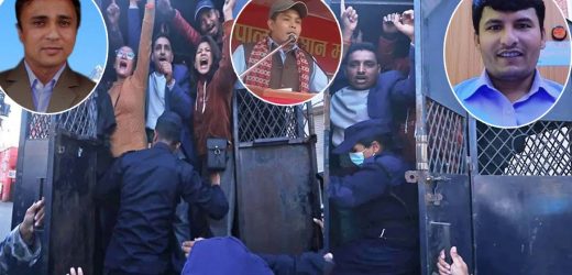 काठमाडौँमा चुनावविरुद्ध प्रदर्शन जारी, नेकपा (बहुमत) का सचिवालय सदस्य तथा बागमती इन्चार्ज शरदसहित २५ जना गिरफ्तार